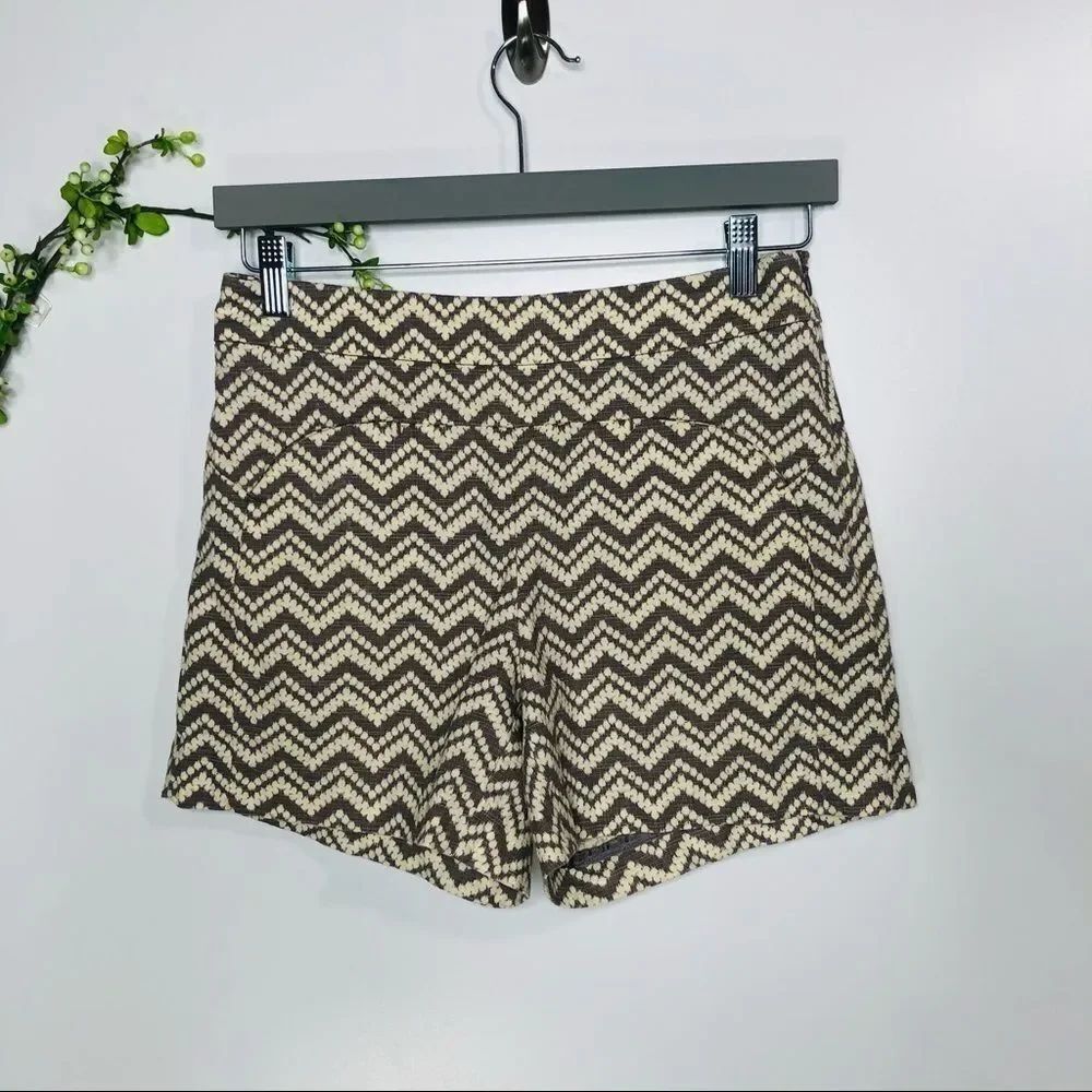 Anthropologie Cartonnier Taupe Cream Shorts